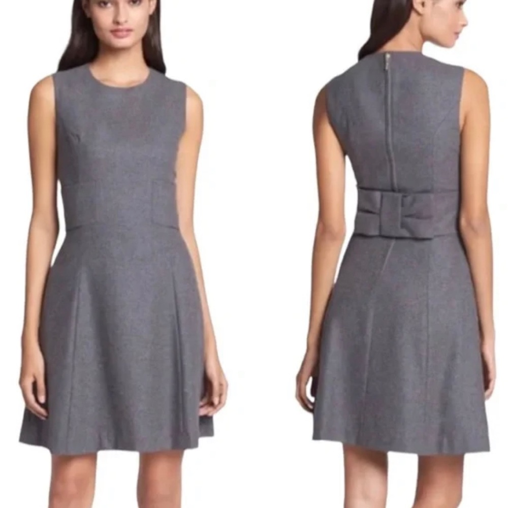Kate Spade bow back dress wool blend